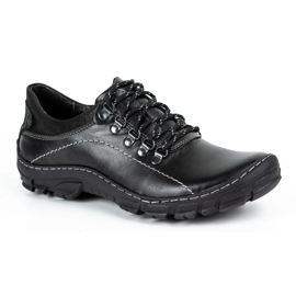 KOMODO Zapatos trekking hombre piel 700 negro 2