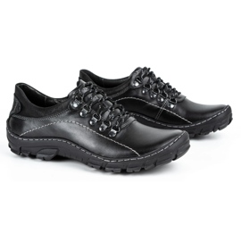 KOMODO Zapatos trekking hombre piel 700 negro 3