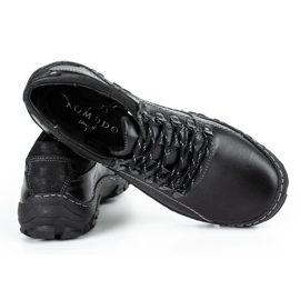 KOMODO Zapatos trekking hombre piel 700 negro 5