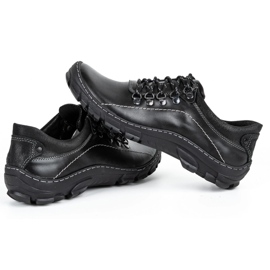 KOMODO Zapatos trekking hombre piel 700 negro 6