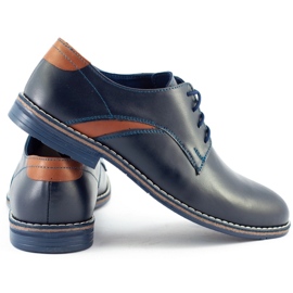 Lukas Zapatos de hombre elegantes 253LU azul marino 2