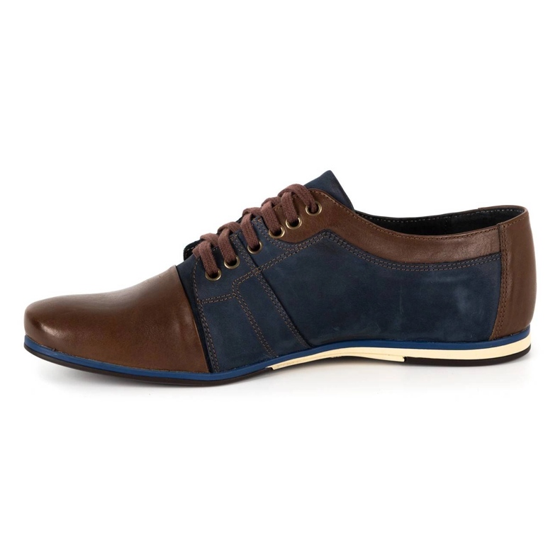Zapatos de hombre elegantes para jeans 730 marrón 1