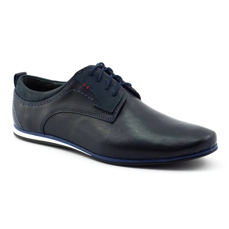 Zapatos de hombre elegantes para jeans 731 azul marino 1