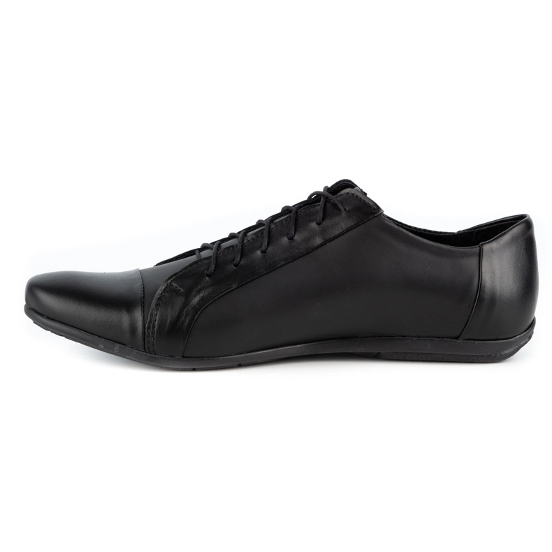 Polbut Zapatos de hombre elegantes para jeans C23 negro 1
