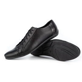 Polbut Zapatos de hombre elegantes para jeans C23 negro 4