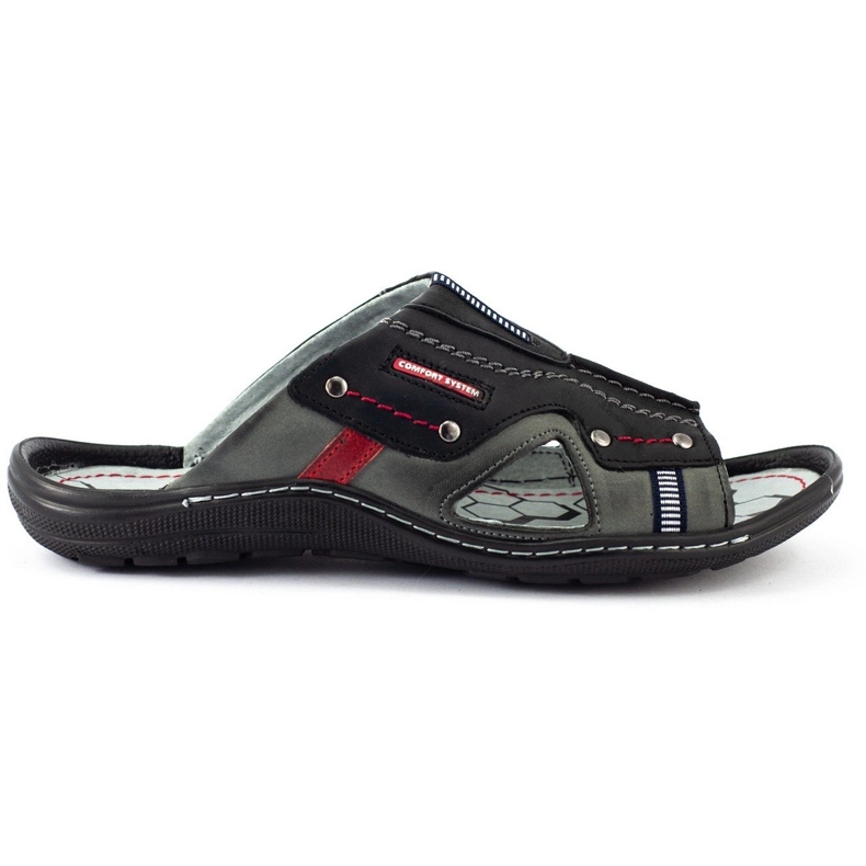 Pantuflas negras 334GT para hombre negro 2