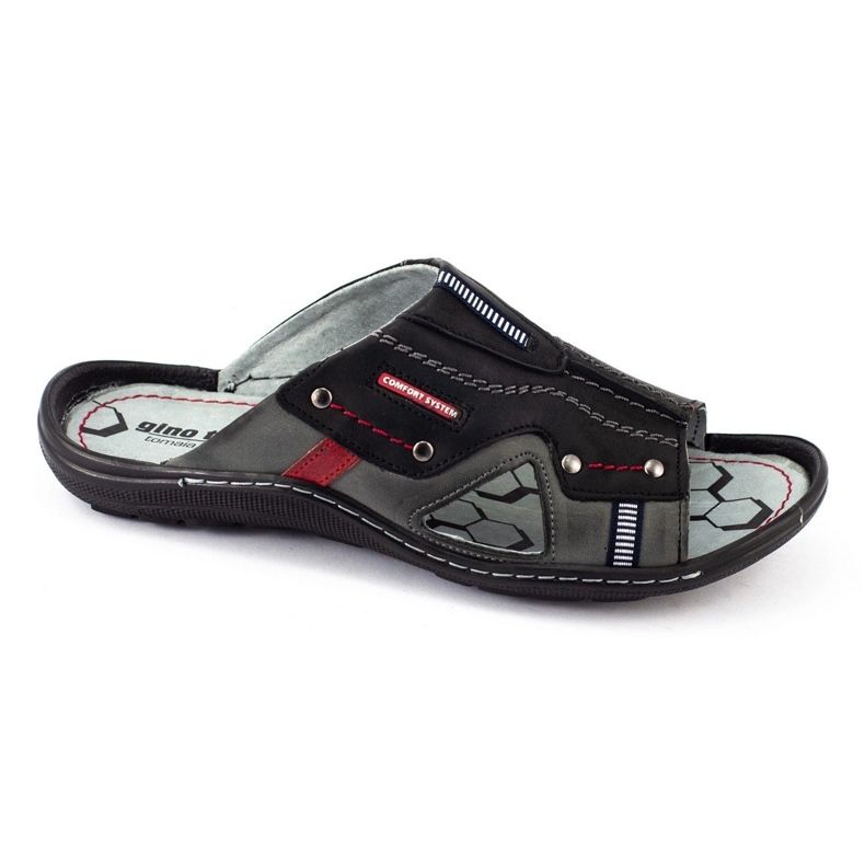 Pantuflas negras 334GT para hombre negro 1