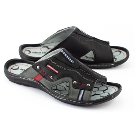 Pantuflas negras 334GT para hombre negro 4