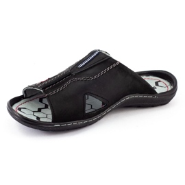 Pantuflas negras 334GT para hombre negro 3