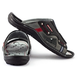 Pantuflas negras 334GT para hombre negro 6