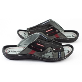 Pantuflas negras 334GT para hombre negro 7