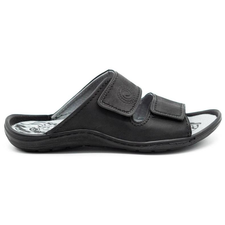 Zapatilla piel hombre 048 Negro 2