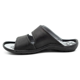 Zapatilla piel hombre 048 Negro 3