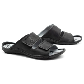 Zapatilla piel hombre 048 Negro 5