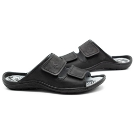 Zapatilla piel hombre 048 Negro 8