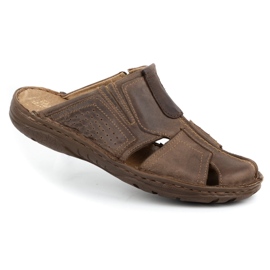 Polbut Zapatilla piel hombre 312 marrón 3