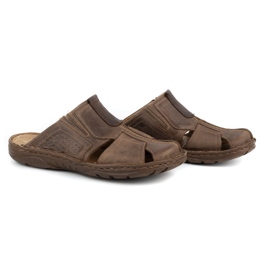 Polbut Zapatilla piel hombre 312 marrón 4
