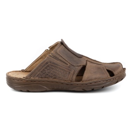 Polbut Zapatilla piel hombre 312 marrón 1