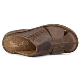 Polbut Zapatilla piel hombre 312 marrón 6
