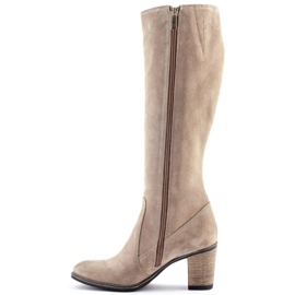 Olivier Botas cálidas de mujer en un poste beige. 1