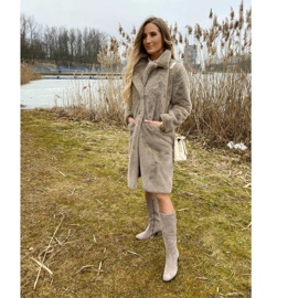 Olivier Botas cálidas de mujer en un poste beige. 4