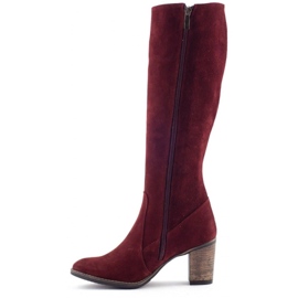 Olivier Botas de mujer, aisladas en el poste, granate rojo 1