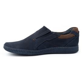 KOMODO Mocasines de hombre 862L azul marino 1