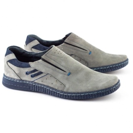 KOMODO Mocasines de hombre gris 862L 3