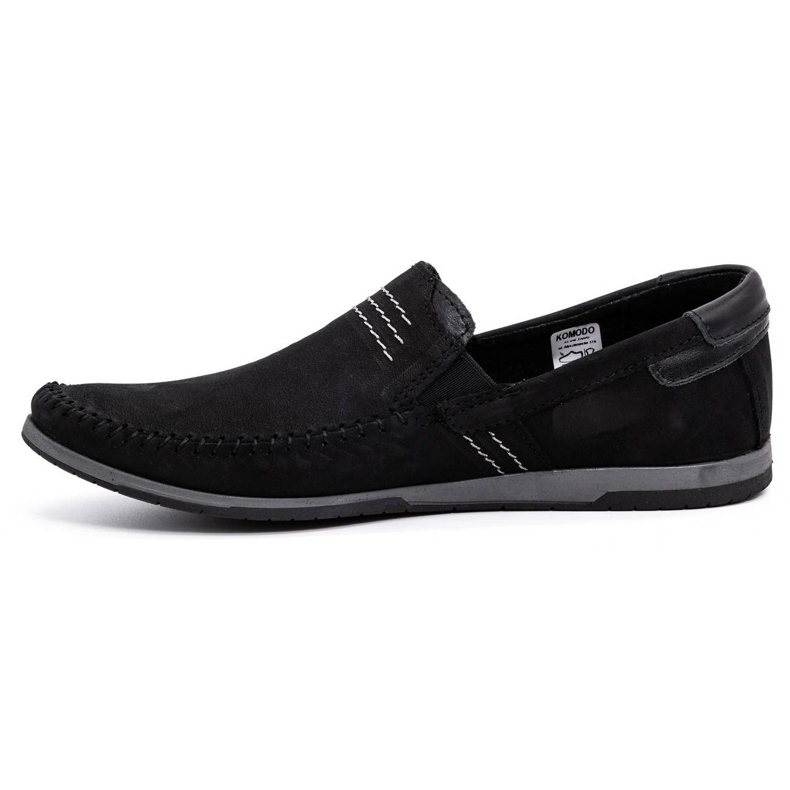 KOMODO Mocasines hombre piel 876 ante negro 1