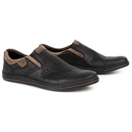 Polbut Brogues para hombre 401 Summer Black negro 3