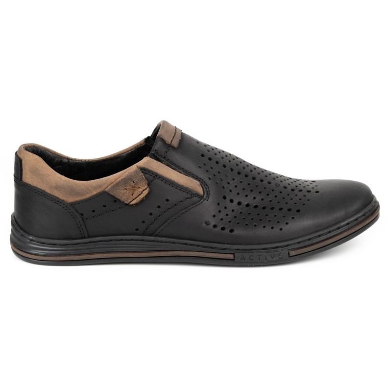 Polbut Brogues para hombre 401 Summer Black negro 1