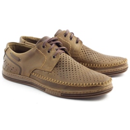 Polbut Zapatos de hombre calados J44L Pł marrón 3