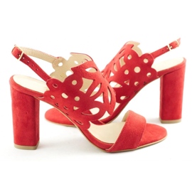 Cortesini Sandalias de mujer 02100 rojo 4
