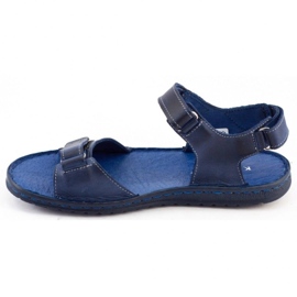 KOMODO Sandalias hombre piel 881K azul marino 3