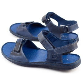 KOMODO Sandalias hombre piel 881K azul marino 8