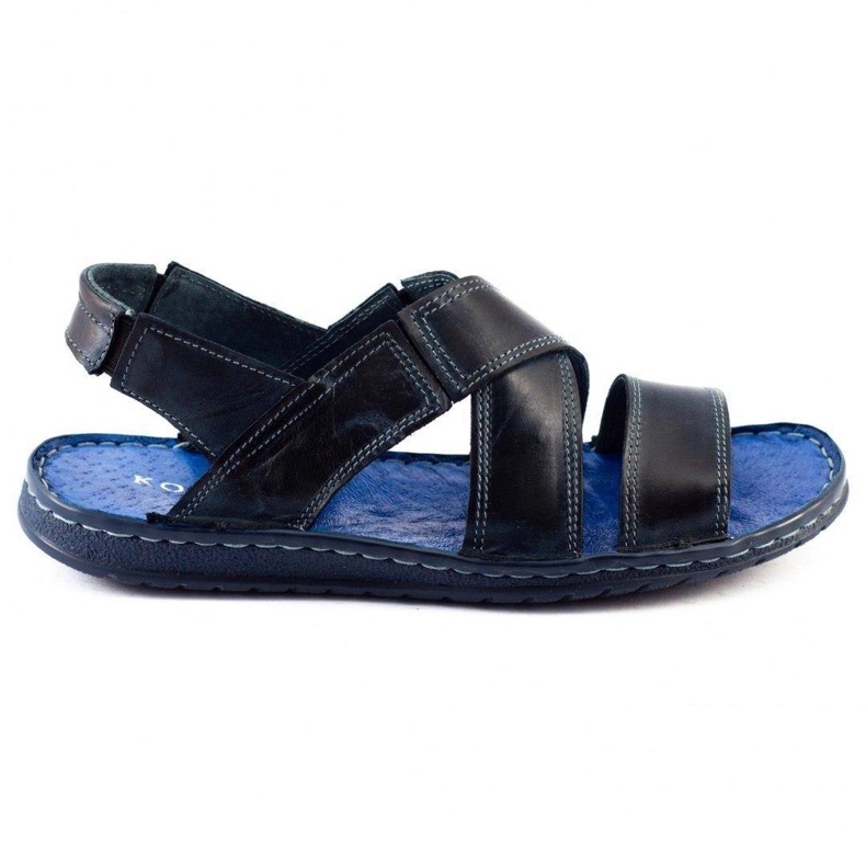 KOMODO Sandalias hombre piel 882K azul marino oscuro 1