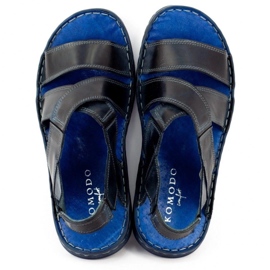 KOMODO Sandalias hombre piel 882K azul marino oscuro 6