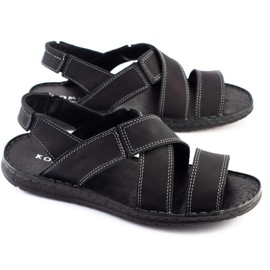 KOMODO Sandalias hombre piel negra 882K negro 4