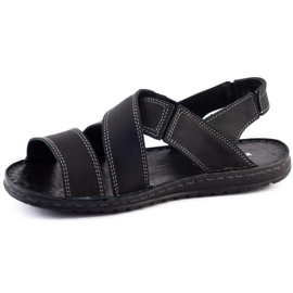 KOMODO Sandalias hombre piel negra 882K negro 3