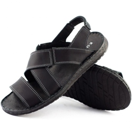 KOMODO Sandalias hombre piel negra 882K negro 5