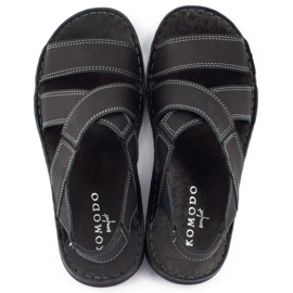 KOMODO Sandalias hombre piel negra 882K negro 6