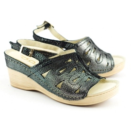 Dolce Pietro Sandalias cuña 2216 negro 2
