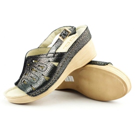 Dolce Pietro Sandalias cuña 2216 negro 3