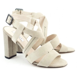Lizard Sandalias en el poste 04697 beige 2