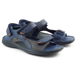 Polbut Sandalias SA04 azul marino con gris multicolor 3