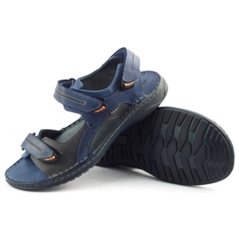 Polbut Sandalias SA04 azul marino con gris multicolor 2