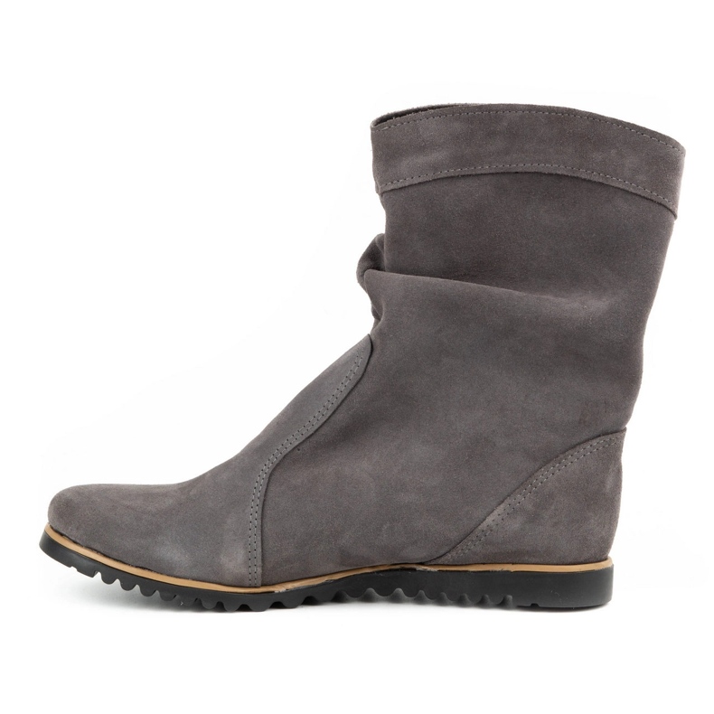 Olivier Botas de cuero cálido gris oscuro Emi 1