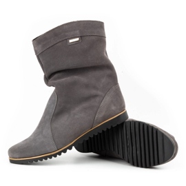 Olivier Botas de cuero cálido gris oscuro Emi 3