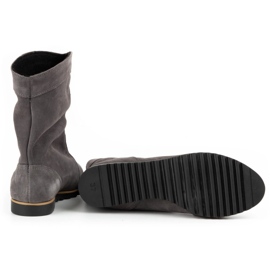 Olivier Botas de cuero cálido gris oscuro Emi 4