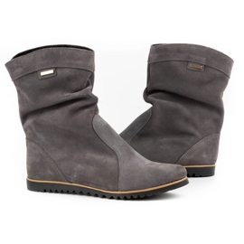 Olivier Botas de cuero cálido gris oscuro Emi 5